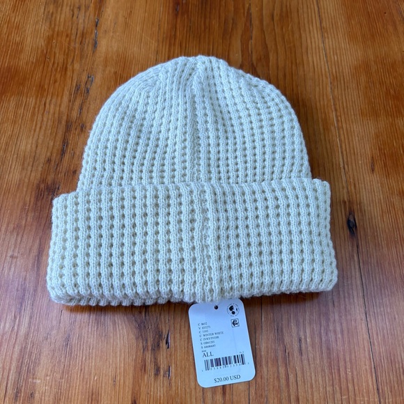 Free People Movement Winter White Cool Down Beanie acrylic hat warm soft cream - Picture 7 of 10